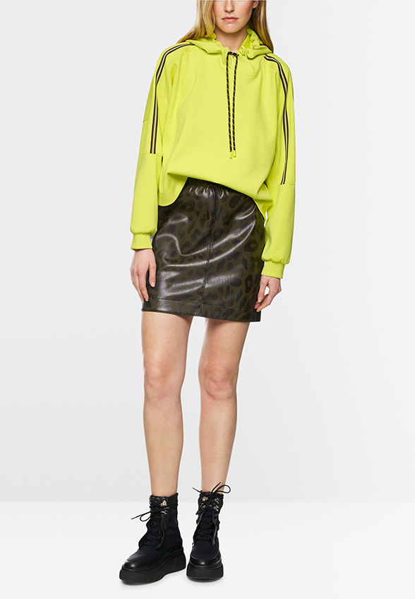 BLUZA Z KAPTUREM CYTRYNOWA