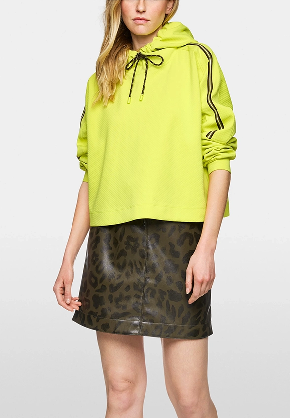 BLUZA Z KAPTUREM CYTRYNOWA