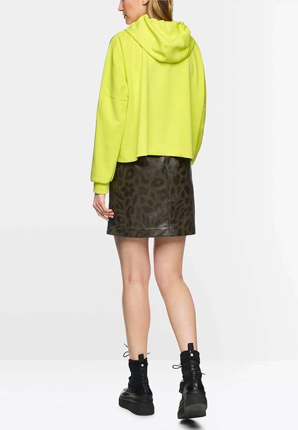 BLUZA Z KAPTUREM CYTRYNOWA
