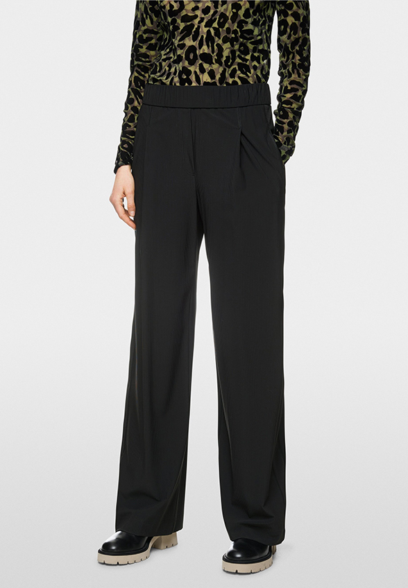 SPODNIE WEDI WIDE-FIT REGULAR CZARNE