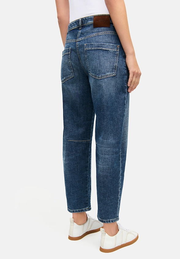 SPODNIE JEANSOWE OCEAN O-SHAPE CIEMNO-NIEBIESKIE