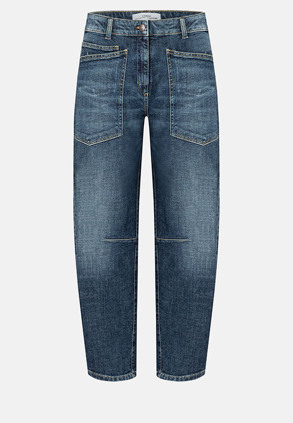 SPODNIE JEANSOWE OCEAN O-SHAPE CIEMNO-NIEBIESKIE