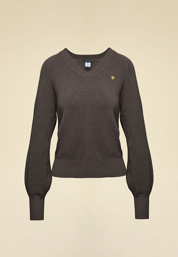SWETER WISKOZOWY CZEKOLADOWY BRĄZ