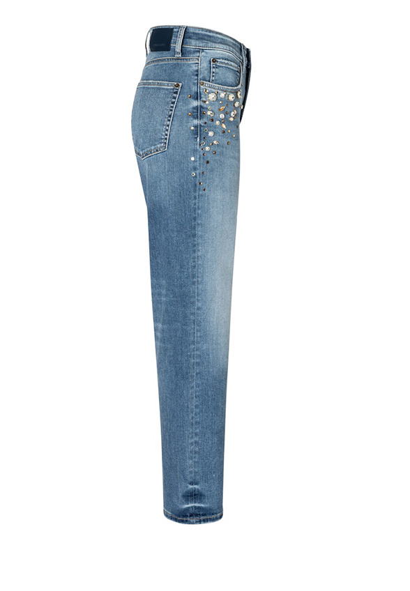 SPODNIE JEANSOWE GINI STRAIGHT-FIT NIEBIESKIE