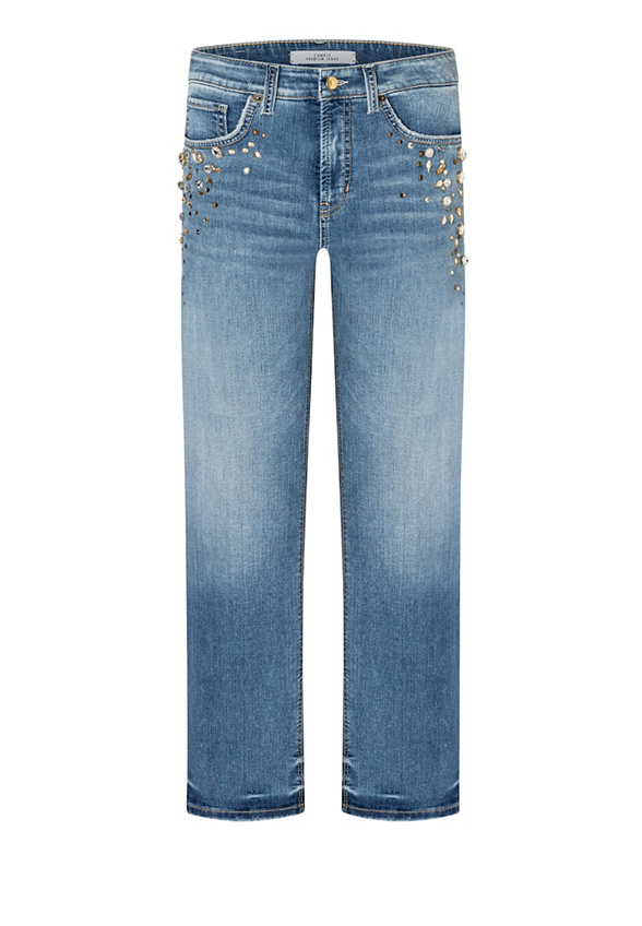 SPODNIE JEANSOWE GINI STRAIGHT-FIT NIEBIESKIE