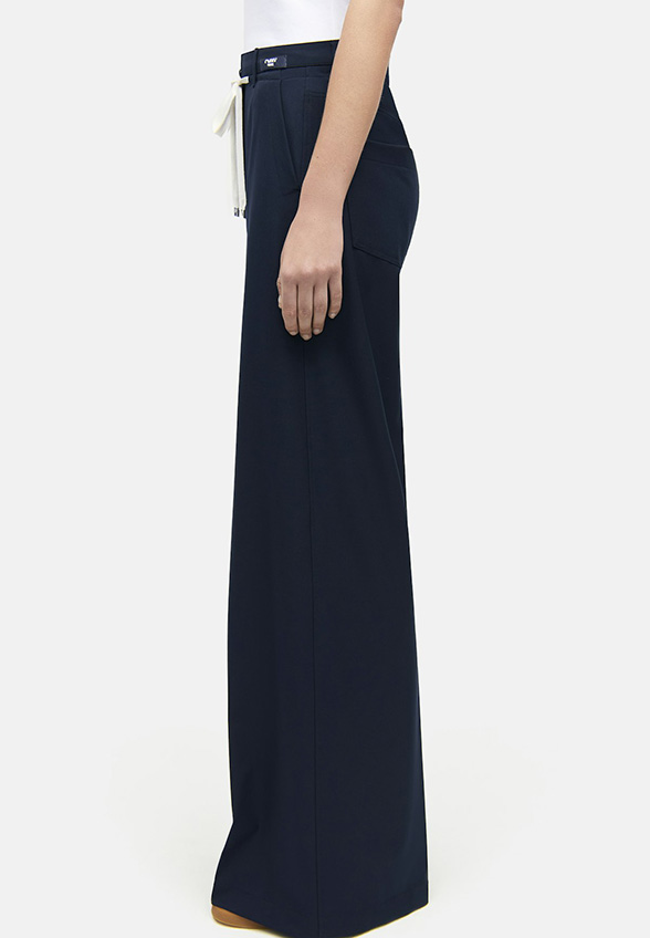 SPODNIE ADRIENNE WIDE-FIT GRANATOWE