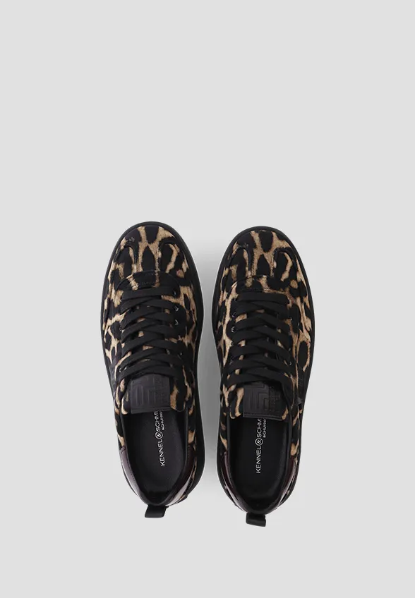 SNEAKERSY BANG Z ZAMSZOWEJ SKÓRY CZARNO-BRĄZOWE