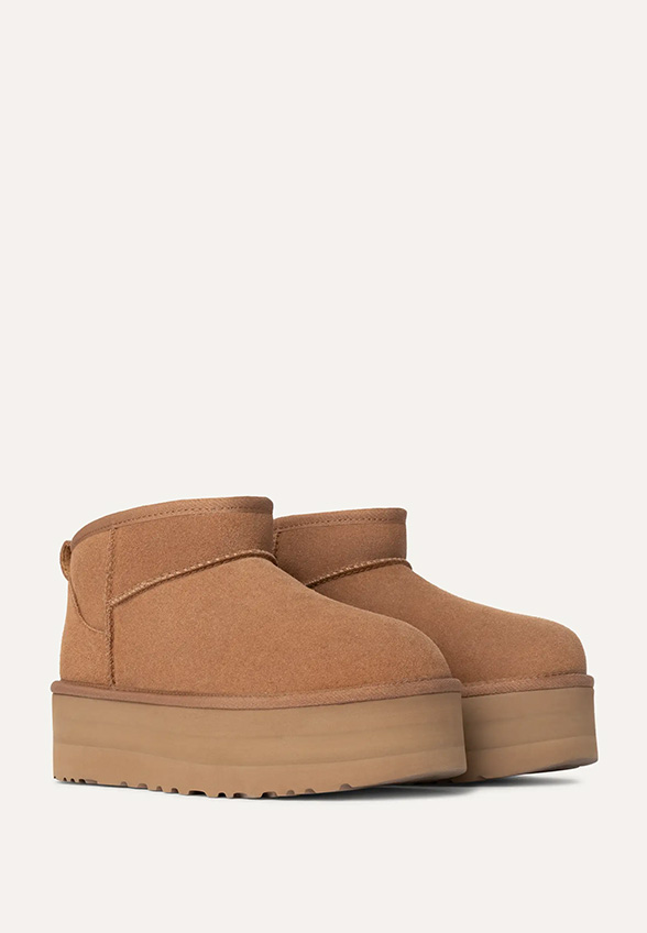 ŚNIEGOWCE CLASSIC ULTRA MINI PLATFORM CAMELOWE