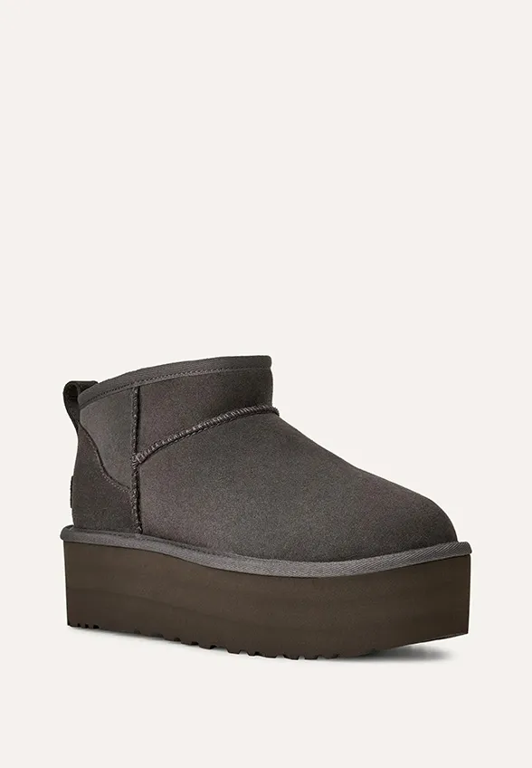 ŚNIEGOWCE CLASSIC ULTRA MINI PLATFORM GRAFITOWE