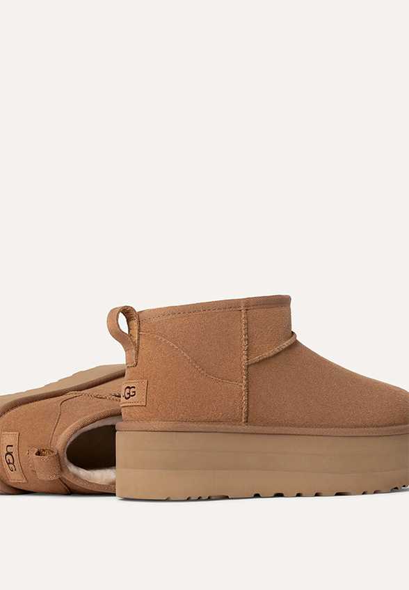 ŚNIEGOWCE CLASSIC ULTRA MINI PLATFORM CAMELOWE