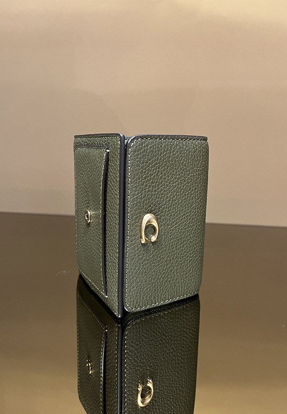 PORTFEL SKÓRZANY MILA SMALL FLAP OLIWKOWY