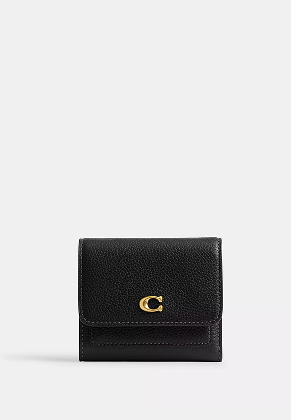 PORTFEL SKÓRZANY MILA SMALL FLAP CZARNY