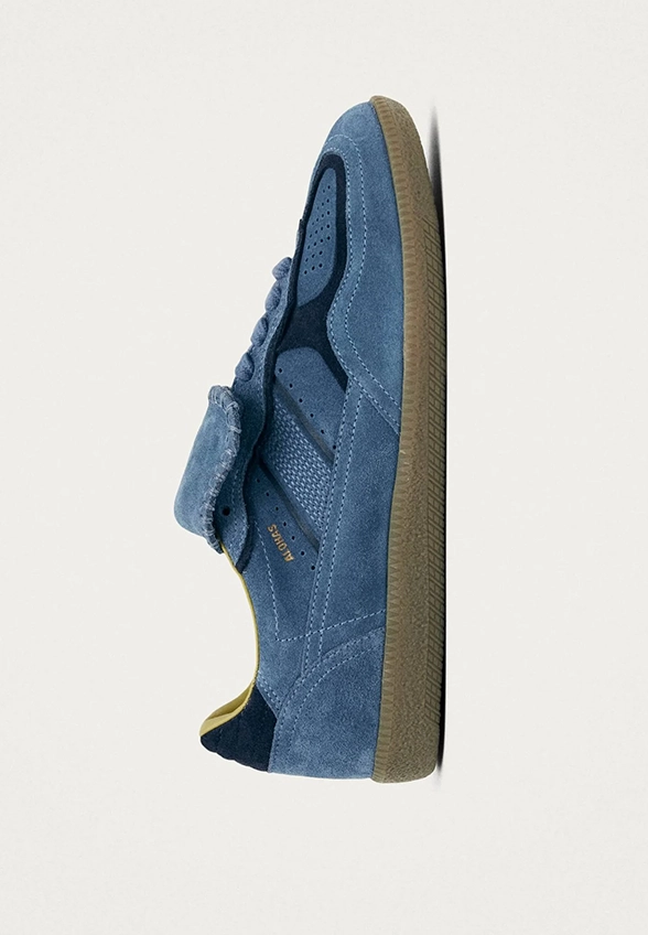 SNEAKERSY TB.490 CLUB Z ZAMSZOWEJ SKÓRY DENIMOWY BŁĘKIT