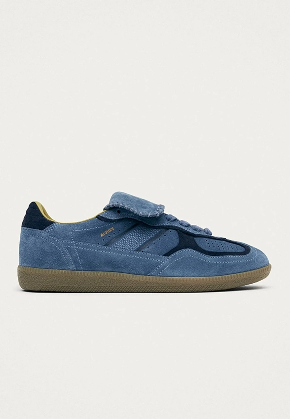 SNEAKERSY TB.490 CLUB Z ZAMSZOWEJ SKÓRY DENIMOWY BŁĘKIT