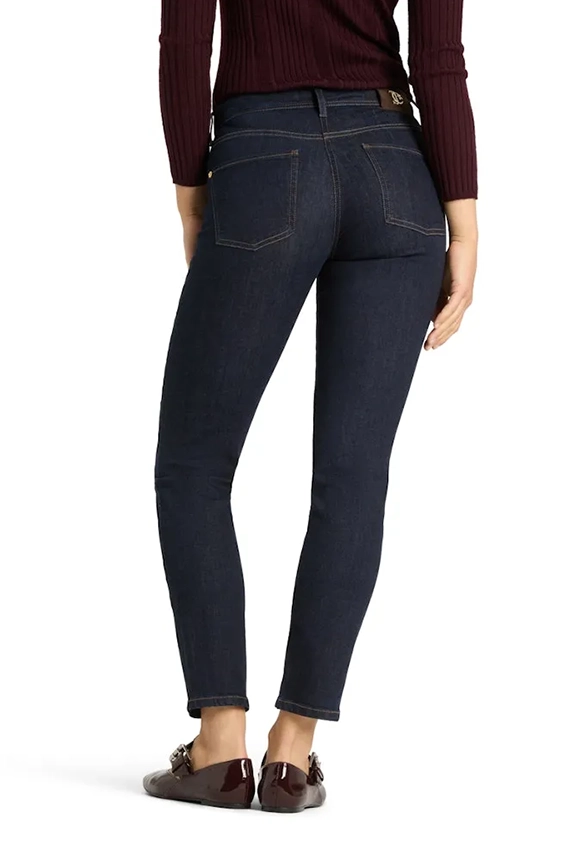 SPODNIE JEANSOWE PIPER CROPPED CIEMNO-GRANATOWE