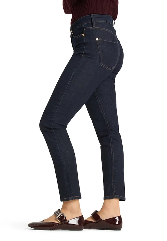 SPODNIE JEANSOWE PIPER CROPPED CIEMNO-GRANATOWE