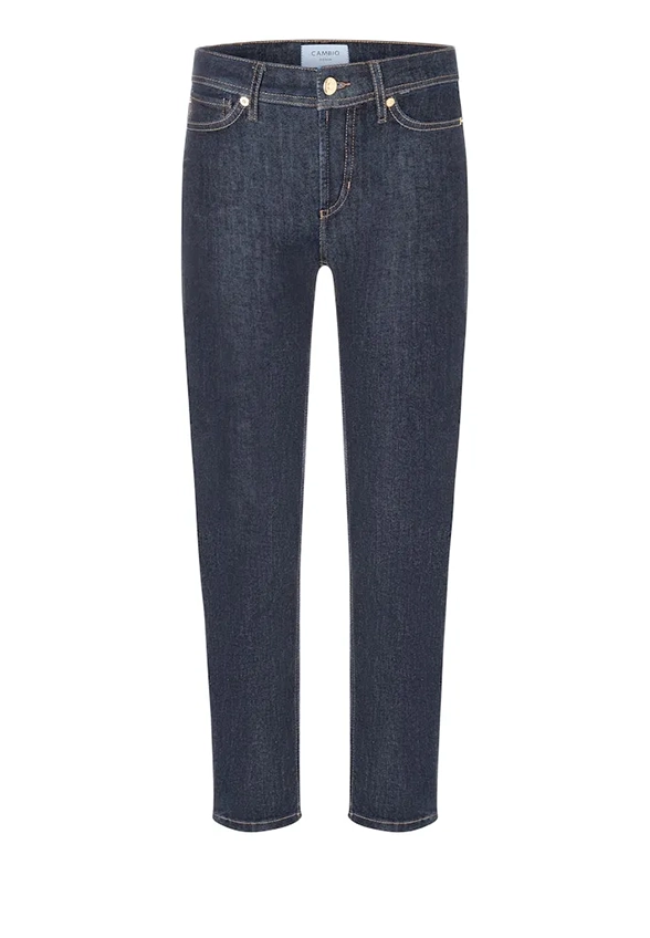 SPODNIE JEANSOWE PIPER CROPPED CIEMNO-GRANATOWE