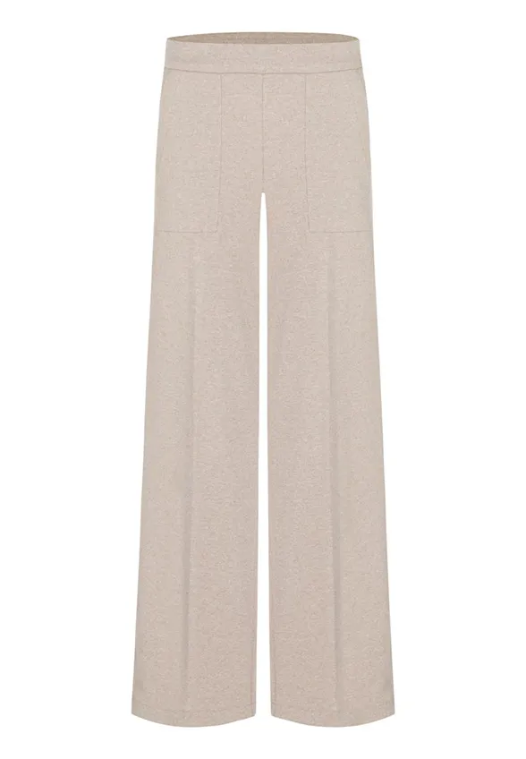 SPODNIE AVA UTILITY WIDE-FIT BEŻOWE