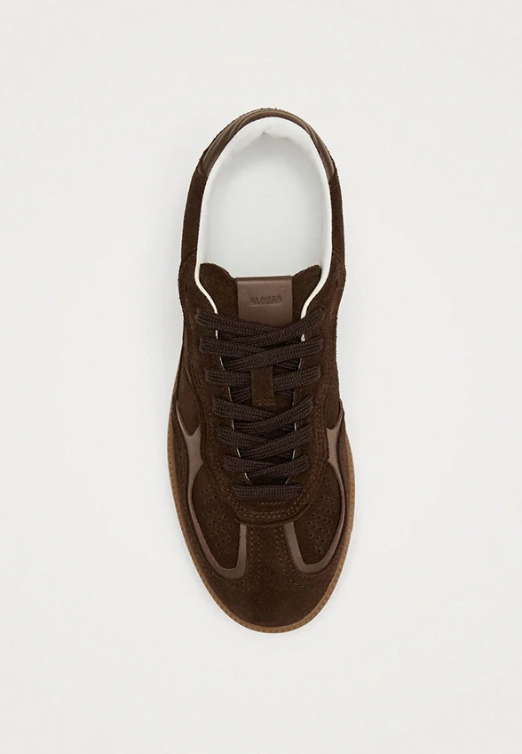 SNEAKERSY TB.490 RIFE Z ZAMSZOWEJ SKÓRY CZEKOLADOWY BRĄZ