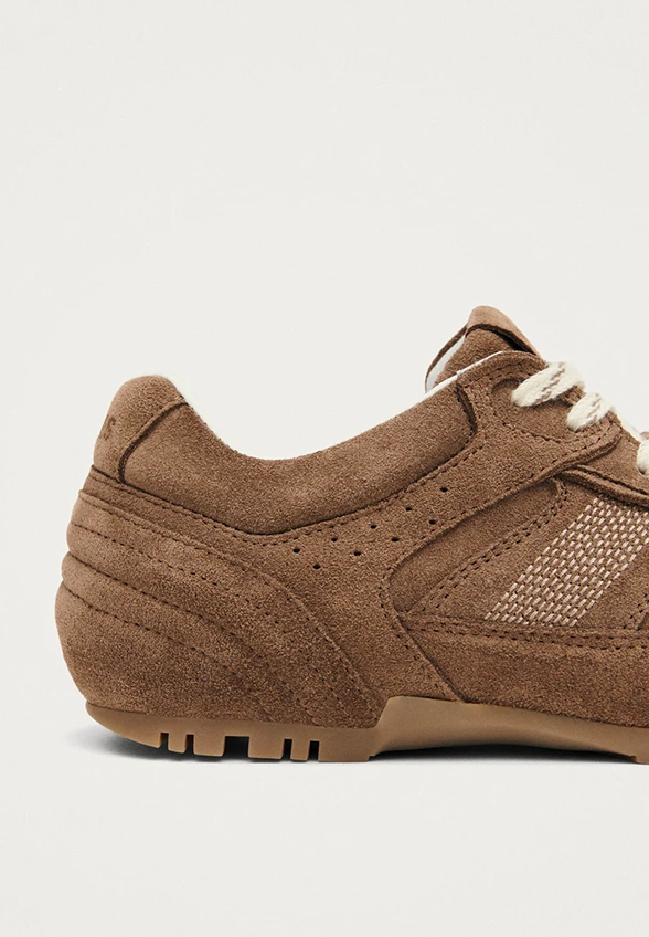 SNEAKERSY TB.56 Z ZAMSZOWEJ SKÓRY KARMELOWY BRĄZ