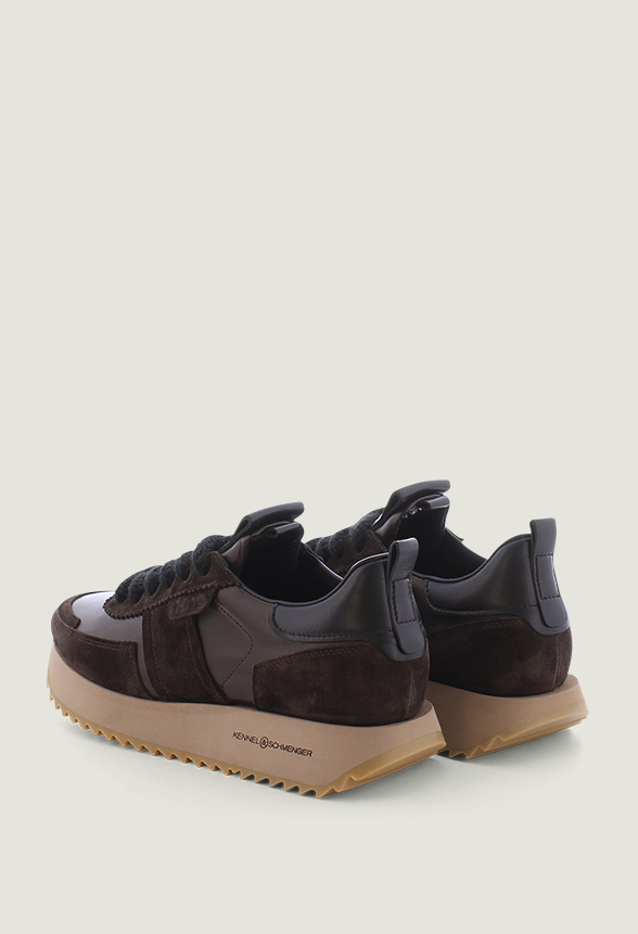 SNEAKERSY FLASH ZAMSZOWE CZEKOLADOWY BRĄZ