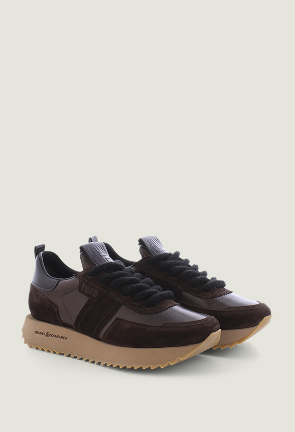 SNEAKERSY FLASH ZAMSZOWE CZEKOLADOWY BRĄZ