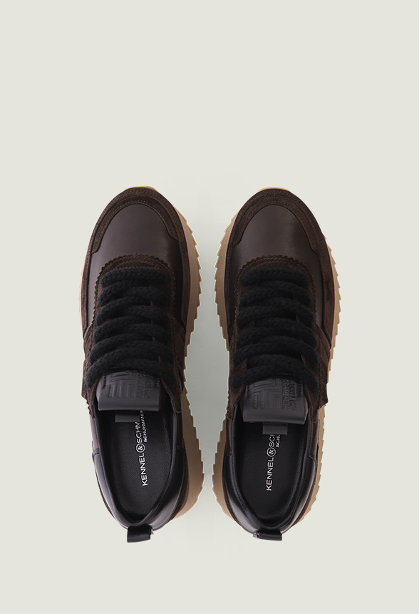 SNEAKERSY FLASH ZAMSZOWE CZEKOLADOWY BRĄZ