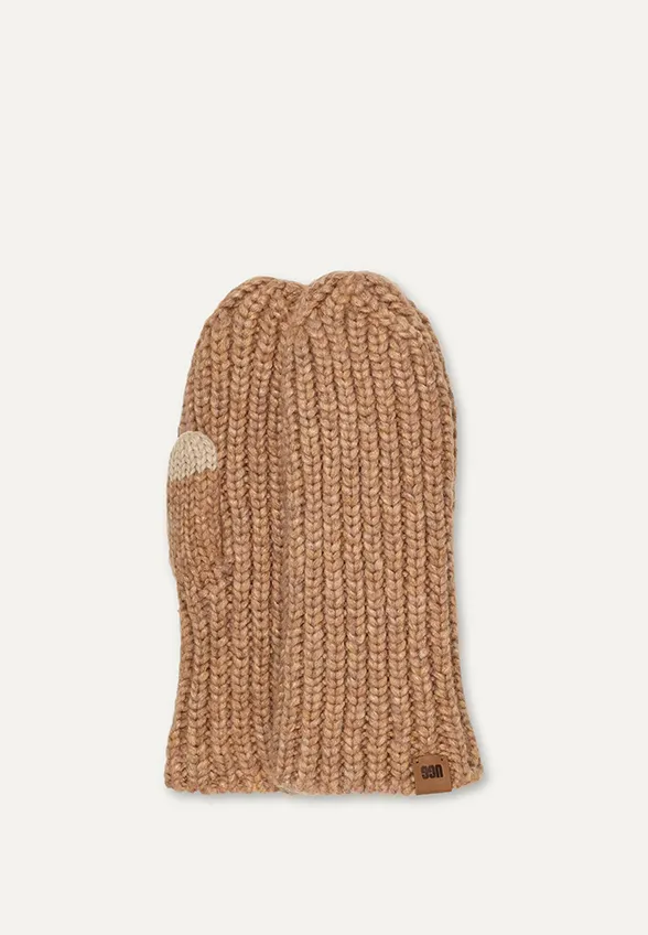 RĘKAWICZKI CHUNKY RIB CAMELOWE