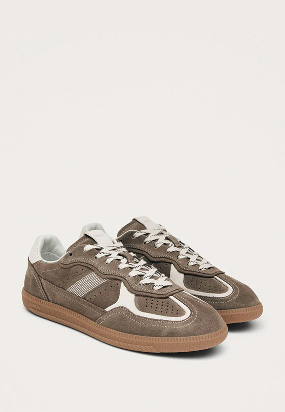 SNEAKERSY TB.490 RIFW Z ZAMSZOWEJ SKÓRY TAUPE