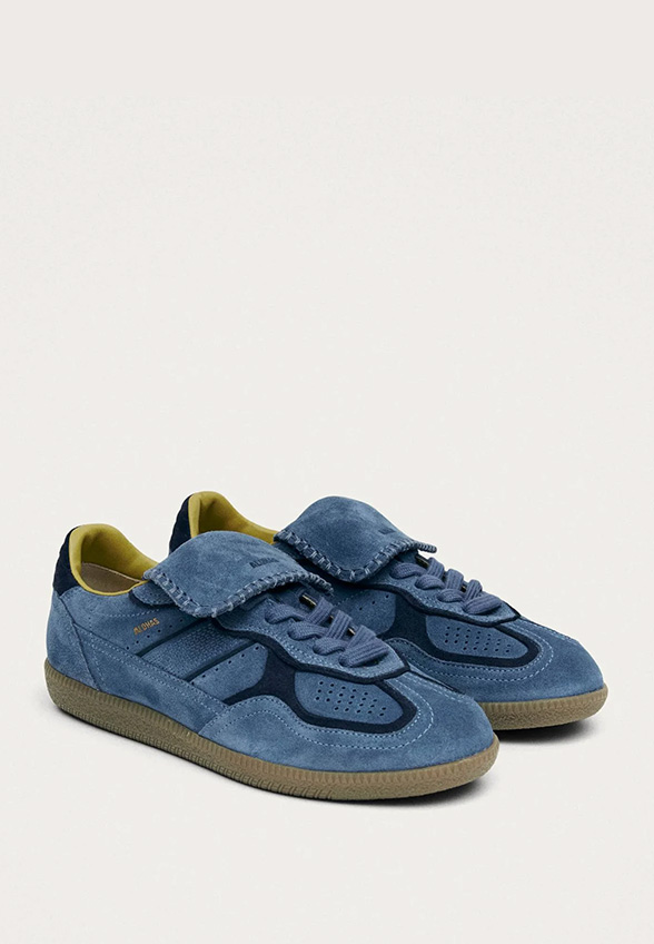 SNEAKERSY TB.490 CLUB Z ZAMSZOWEJ SKÓRY DENIMOWY BŁĘKIT