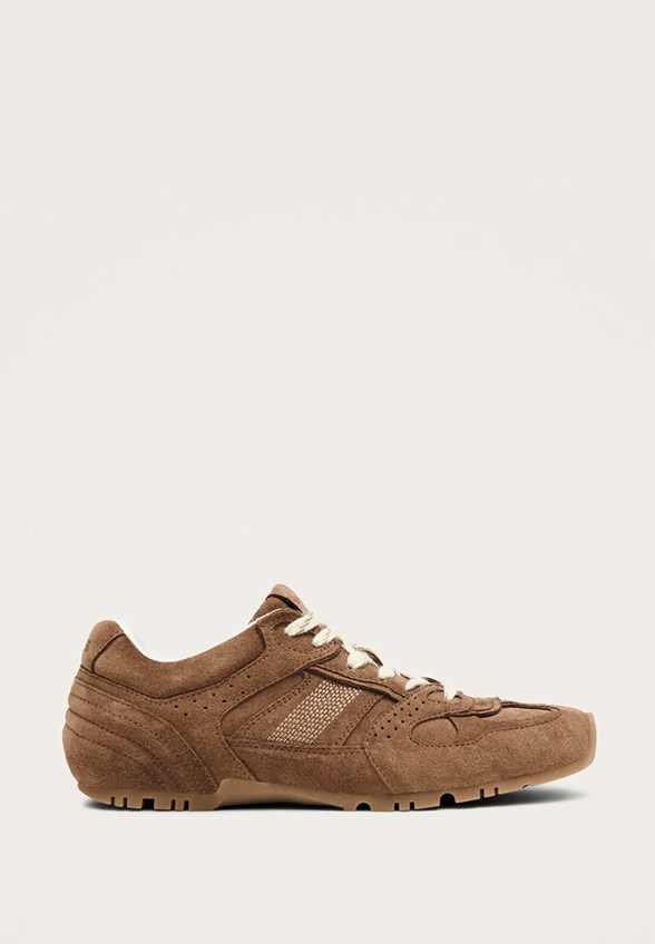 SNEAKERSY TB.56 Z ZAMSZOWEJ SKÓRY KARMELOWY BRĄZ