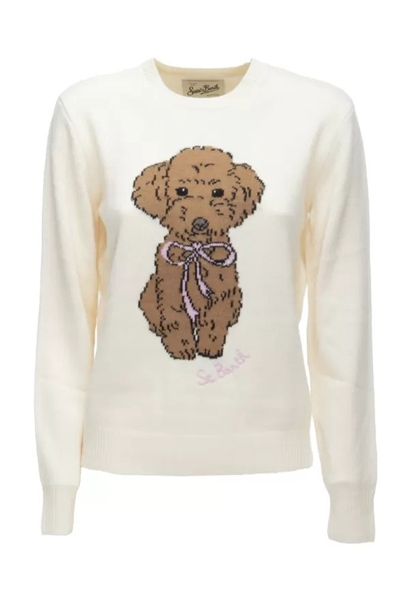 SWETER NEW QUEEN POODLE KREMOWY