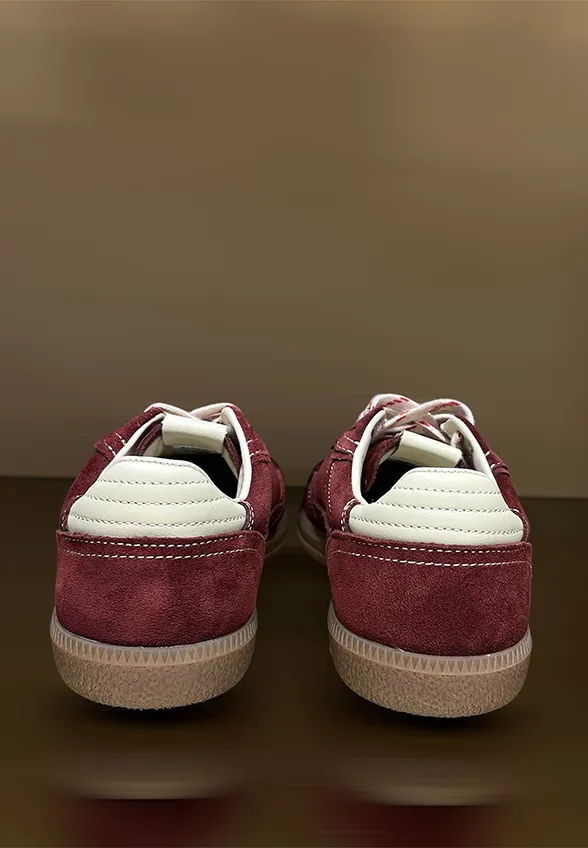 SNEAKERSY TB.490 RIFE Z ZAMSZOWEJ SKÓRY BORDOWE