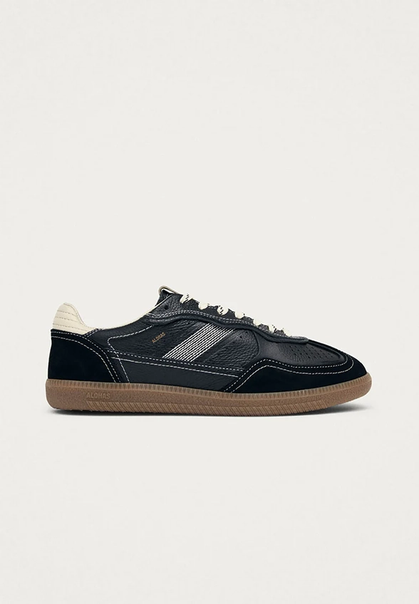 SNEAKERSY TB.490 RIFE GRAIN SKÓRZANE CZARNE
