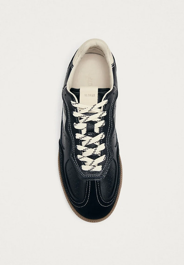 SNEAKERSY TB.490 RIFE GRAIN SKÓRZANE CZARNE