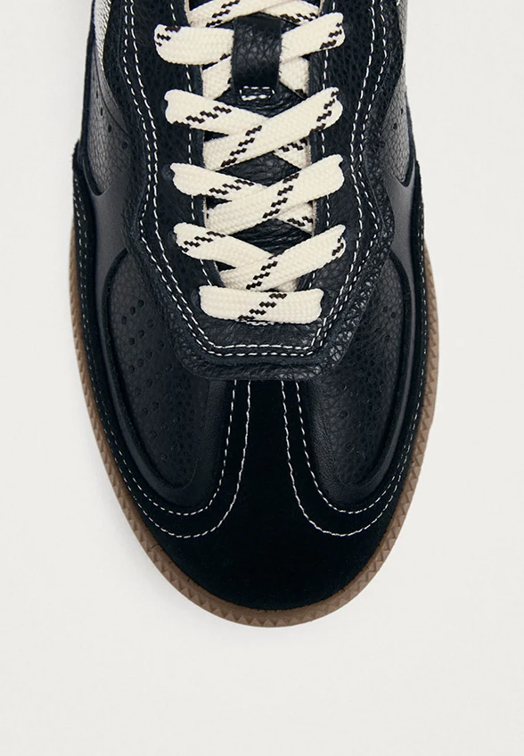 SNEAKERSY TB.490 RIFE GRAIN SKÓRZANE CZARNE