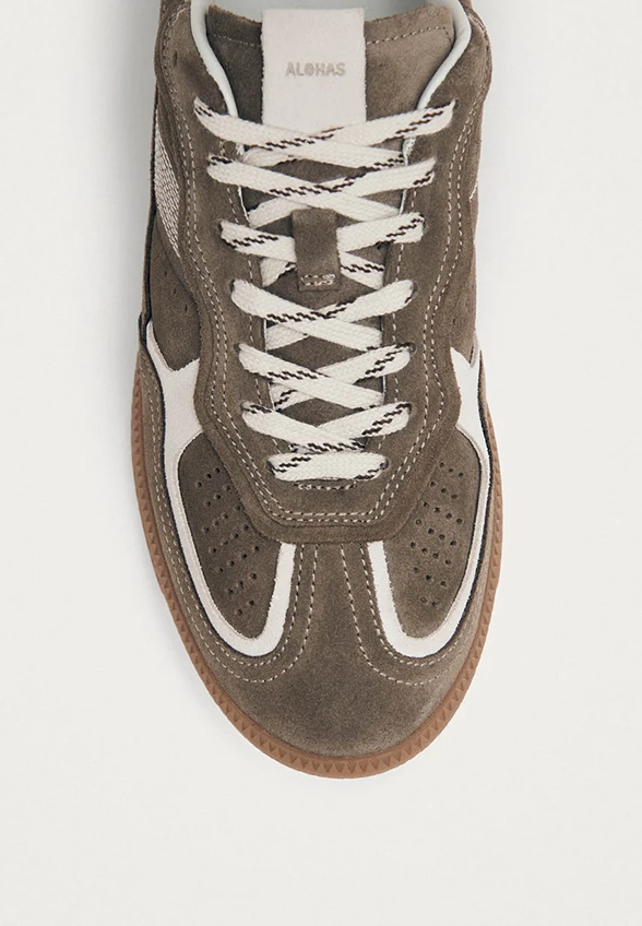 SNEAKERSY TB.490 RIFW Z ZAMSZOWEJ SKÓRY TAUPE