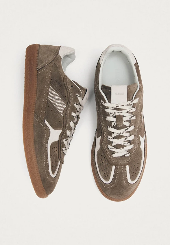 SNEAKERSY TB.490 RIFW Z ZAMSZOWEJ SKÓRY TAUPE