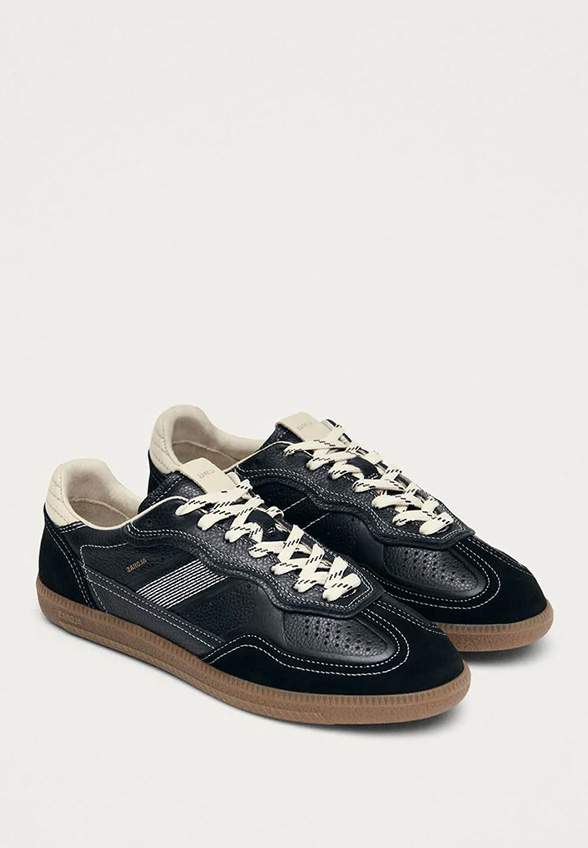 SNEAKERSY TB.490 RIFE GRAIN SKÓRZANE CZARNE