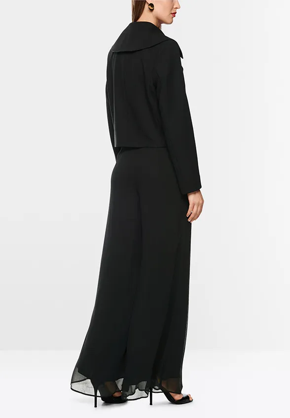 SPODNIE WARANGAL WIDE-FIT HIGH CZARNE