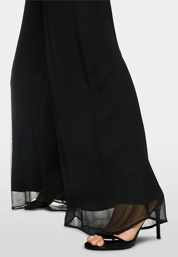 SPODNIE WARANGAL WIDE-FIT HIGH CZARNE