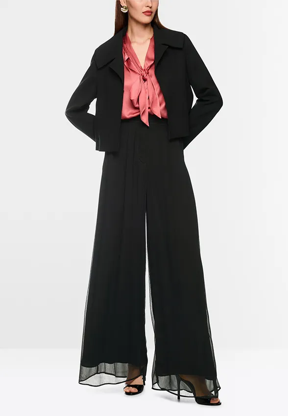 SPODNIE WARANGAL WIDE-FIT HIGH CZARNE