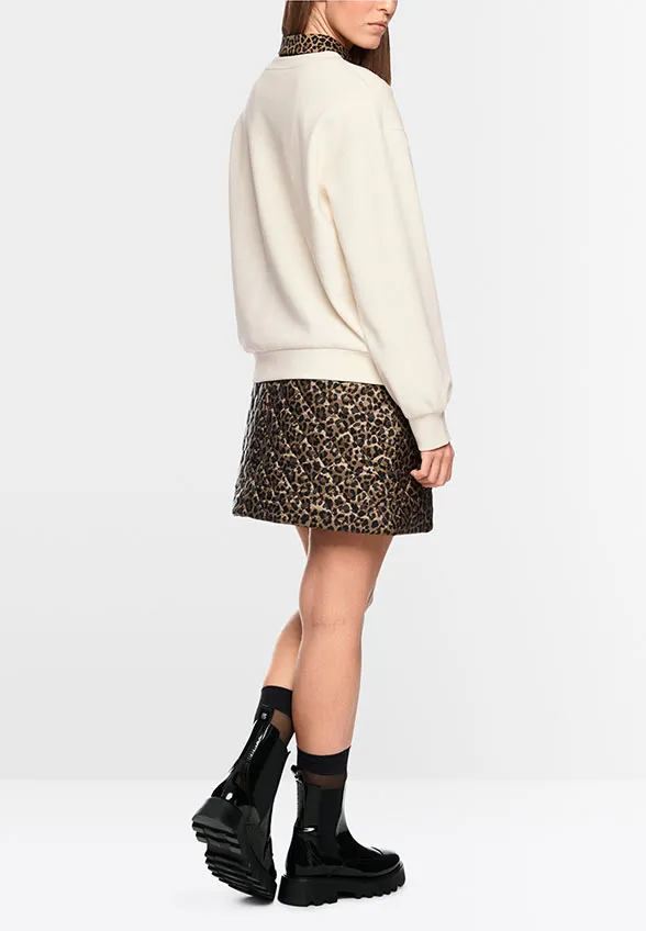 BLUZA Z NADRUKIEM JAMNIKA KREMOWA