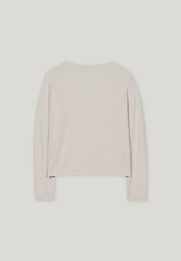 SWETER KASZMIROWY JASNO-SZARY