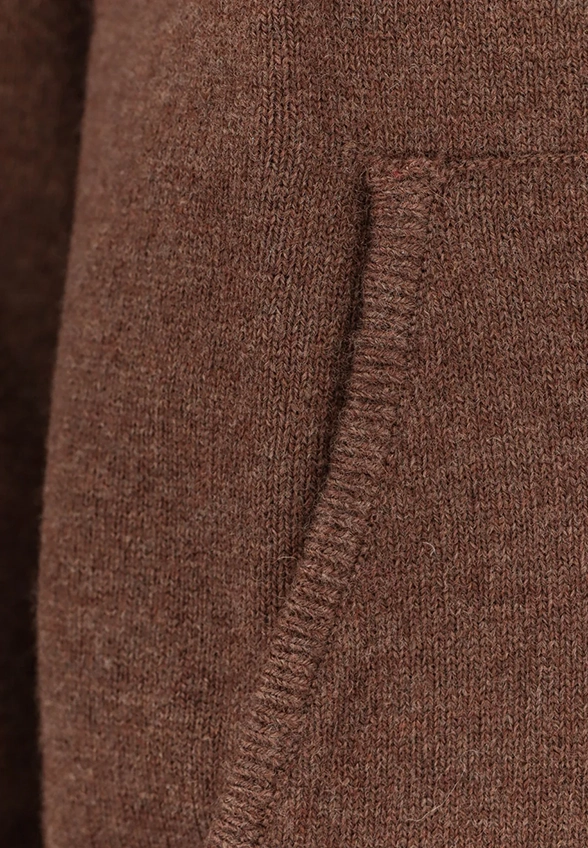 BLUZA DZIANINOWA MĘSKA WILLBUR BRĄZOWA