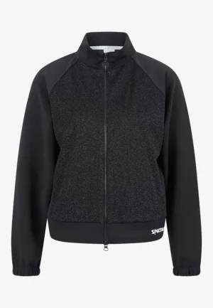 BLUZA Z METALIZUJĄCYM EFEKTEM CZARNA