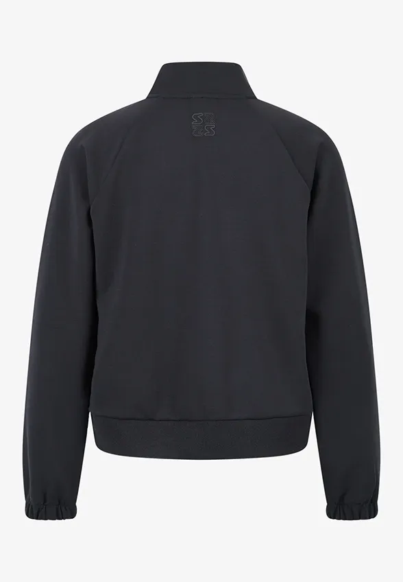 BLUZA Z METALIZUJĄCYM EFEKTEM CZARNA