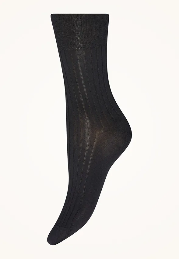 SKARPETKI LUXURY COTTON RIB UNISEX CZARNE