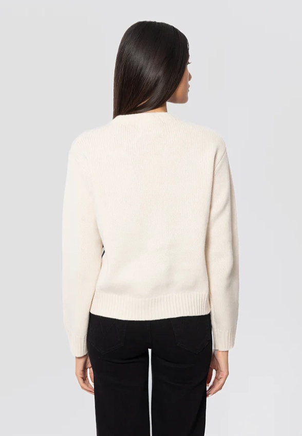 SWETER KYLA BIG CORTINA KREMOWY