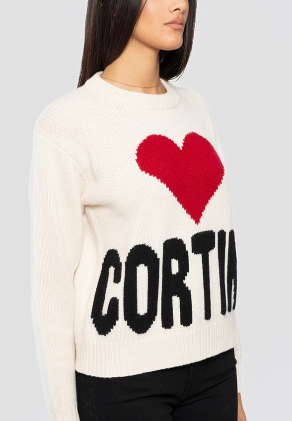 SWETER KYLA BIG CORTINA KREMOWY